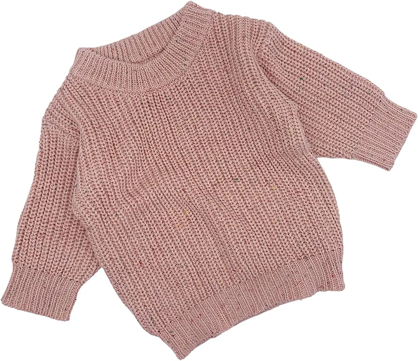 Baby Girls Boys Sweater, Pullover Speckle Oversized Cotton Chunky Knit