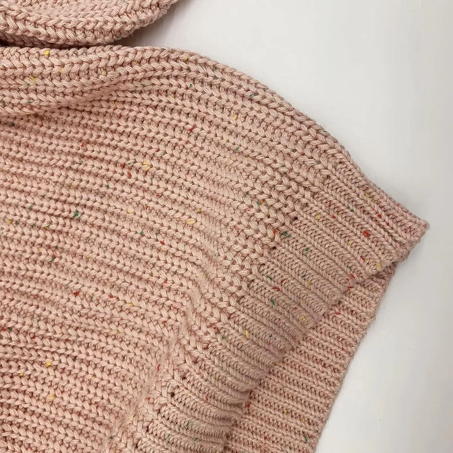 Baby Girls Boys Sweater, Pullover Speckle Oversized Cotton Chunky Knit