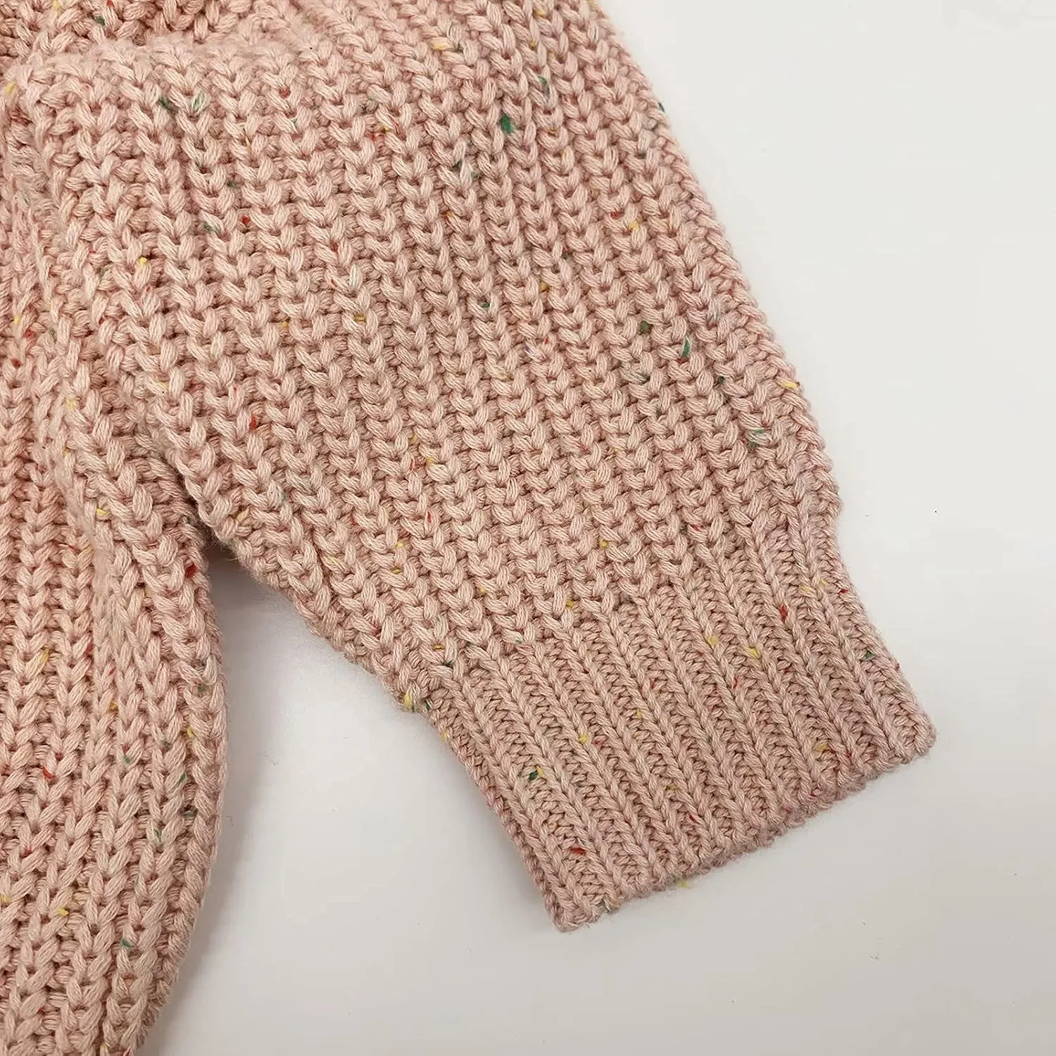 Baby Girls Boys Sweater, Pullover Speckle Oversized Cotton Chunky Knit
