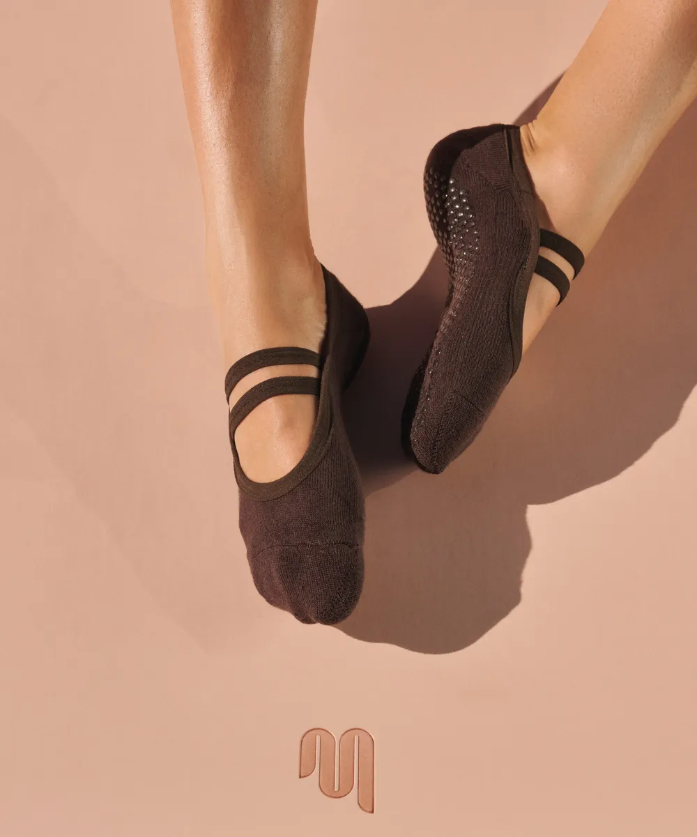 Ballet Grip Socks - Chocolate