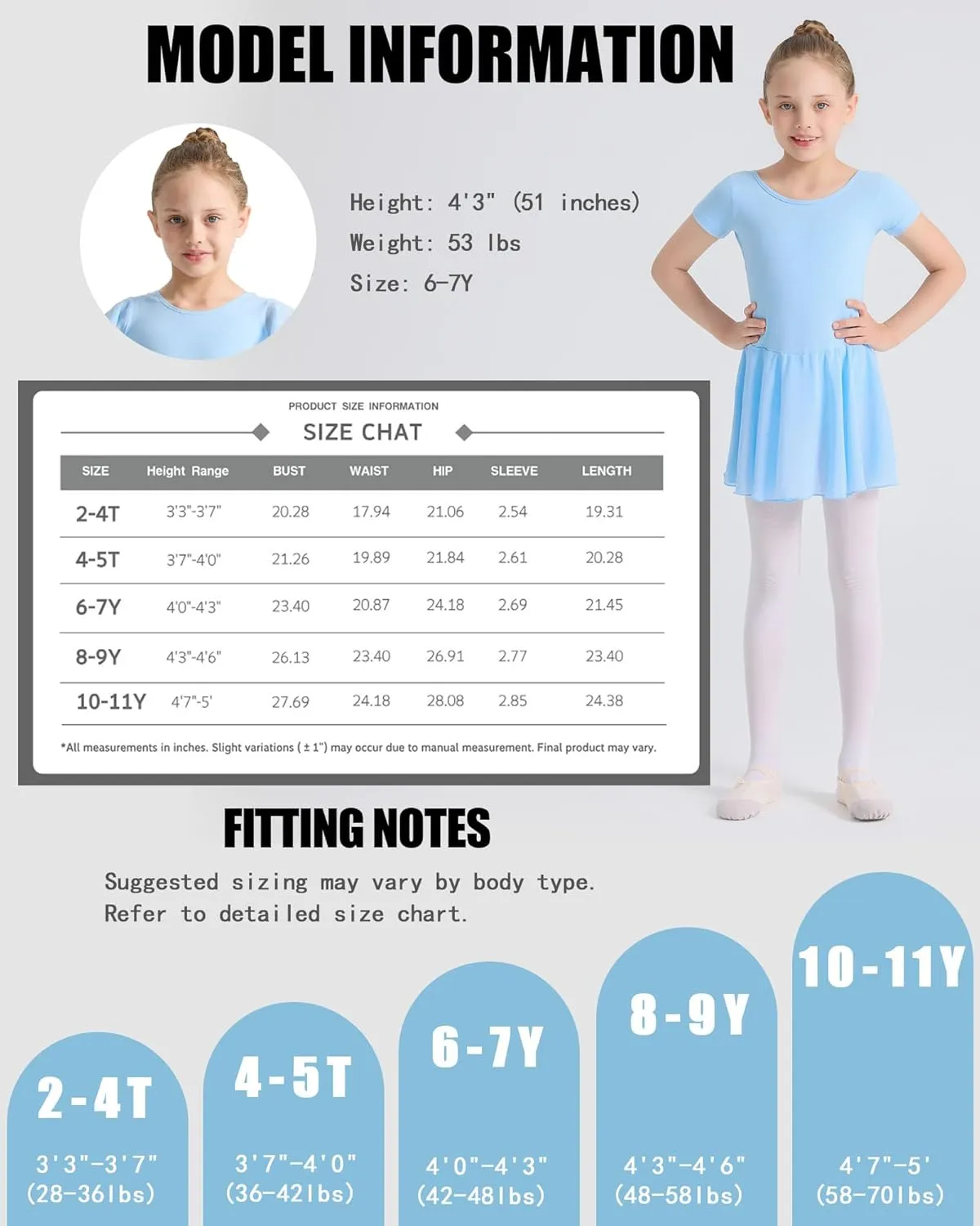 Ballet Leotards for Girls Ballet Dress Toddler Dance Leotard Short Sleeve and Criss-Cross Back, 2T-11Y