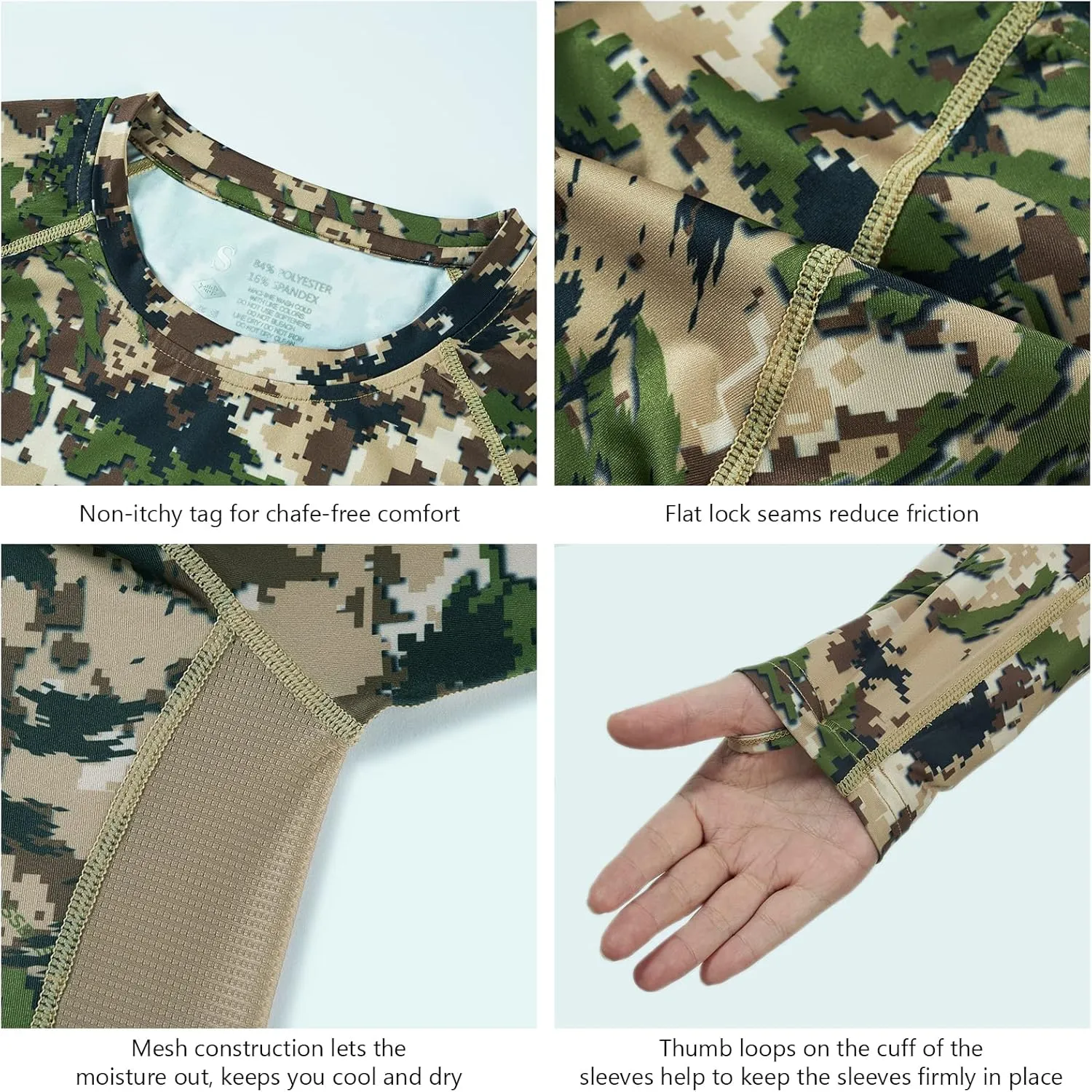 BASSDASH Women’s Camo Hunting Shirt Long Sleeve UPF 50  Sun Protection Performance Tee Fishing Hiking