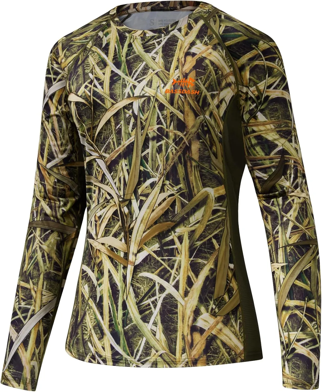 BASSDASH Women’s Camo Hunting Shirt Long Sleeve UPF 50  Sun Protection Performance Tee Fishing Hiking