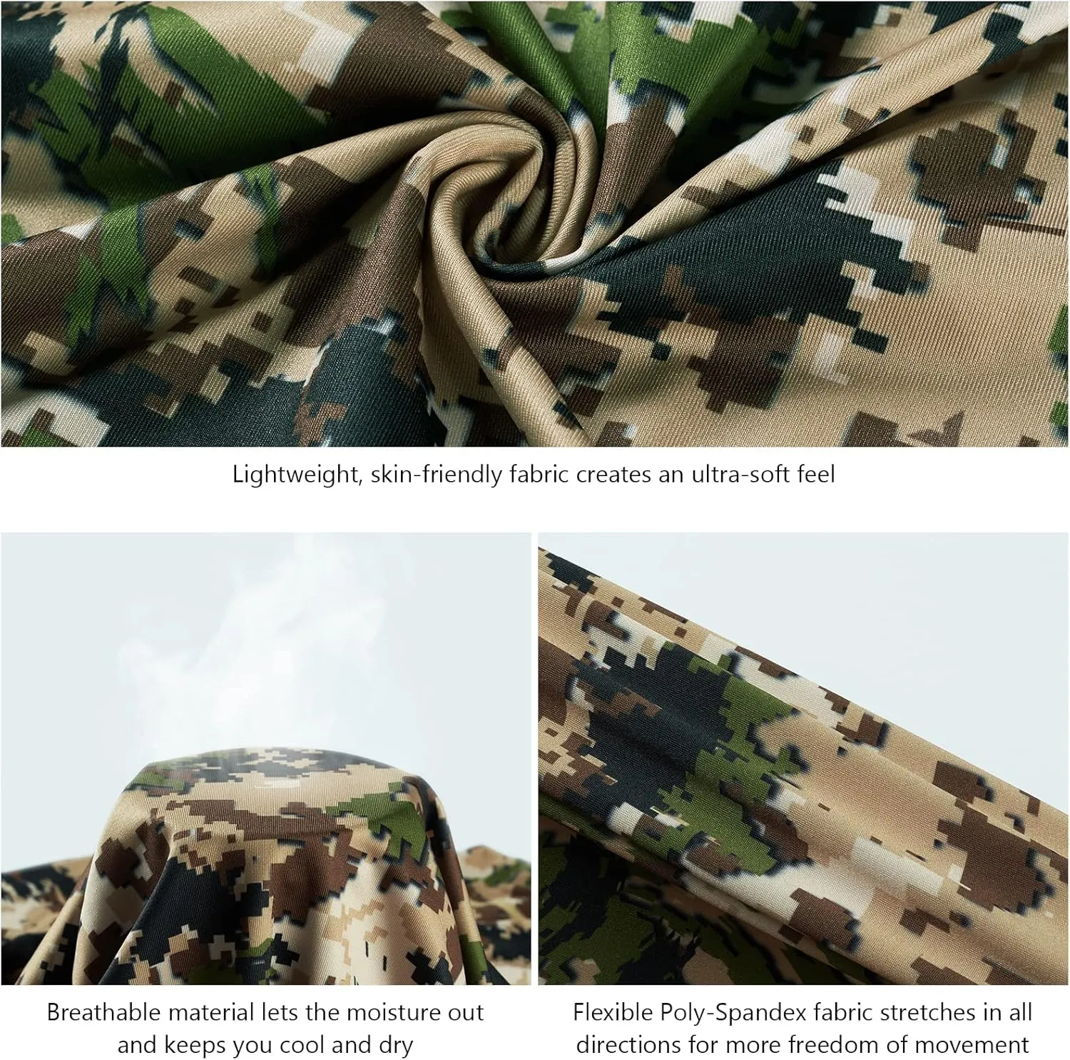 BASSDASH Women’s Camo Hunting Shirt Long Sleeve UPF 50  Sun Protection Performance Tee Fishing Hiking
