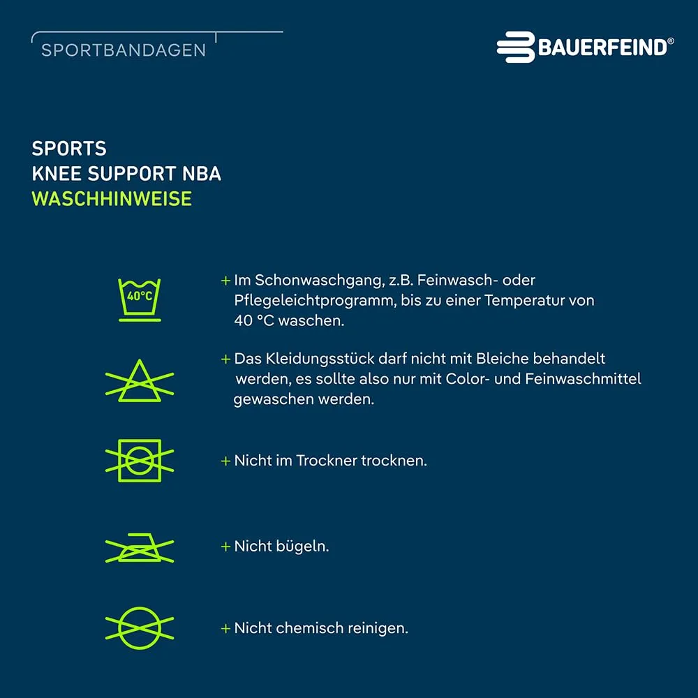 Bauerfeind Sports Knee Support NBA - Officially Licensed Basketball Brace with Medical Compression - Sleeve Design with Omega Gel Pad for Pain Relief & Stabilization (White, XXL)