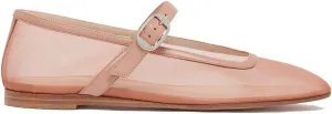 Beauty Cry Mary Janes Ballet Flats for Women Mesh Clear Tulle Ballerina Flat Shoes