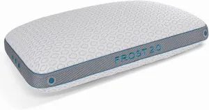 Bedgear Frost King Performance Pillow - Size 2.0 - Cooling Bed Pillow for Hot Sleepers - Medium Pillow for All Sleep Positions, Hypoallergenic, Washable & Removable Cover - 20" W x 36" L x 5.75"