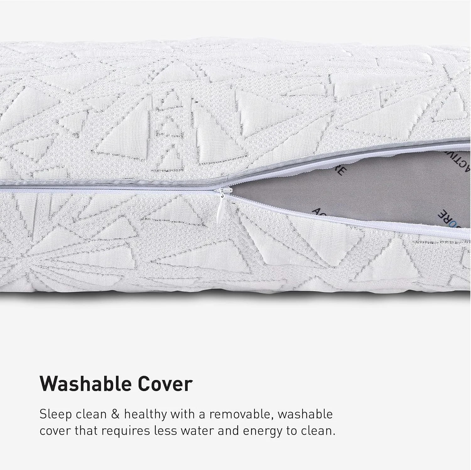 Bedgear Storm Cuddle Curve Performance Pillow - Size 0.0 - Cooling Bed Pillow for Side Sleepers - Medium Firmness- Washable and Removable Cover - 20" W x 26" L