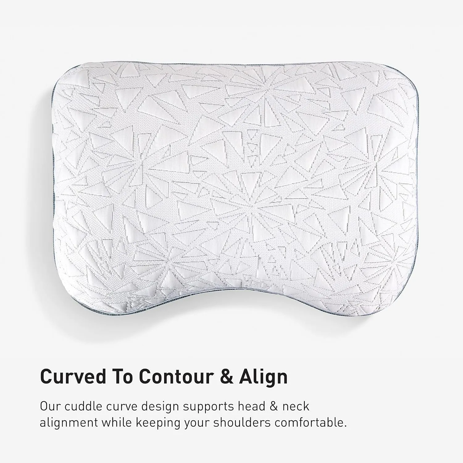 Bedgear Storm Cuddle Curve Performance Pillow - Size 2.0 - Cooling Bed Pillow for Side Sleepers - Medium Firmness- Washable and Removable Cover - 20" W x 26" L