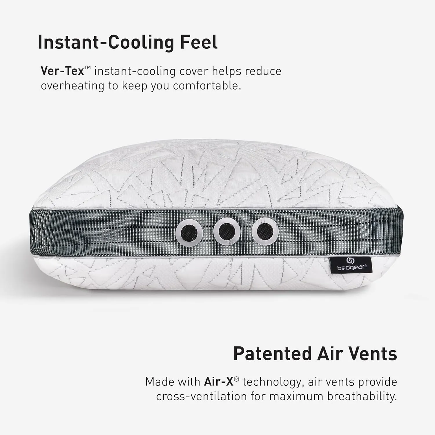 Bedgear Storm Performance King Pillow - Size 3.0 - Cooling Bed Pillow for Hot Sleepers - Medium Pillow for All Sleep Positions, Hypoallergenic, Washable & Removable Cover - 20" W x 36" L x 6.50"