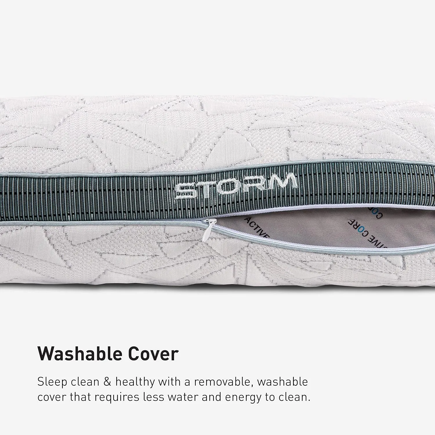 Bedgear Storm Performance Pillow - Travel Size - Cooling Bed Pillow for Hot Sleepers - Medium-Firm Pillow for All Sleep Positions, Hypoallergenic, Washable & Removable Cover