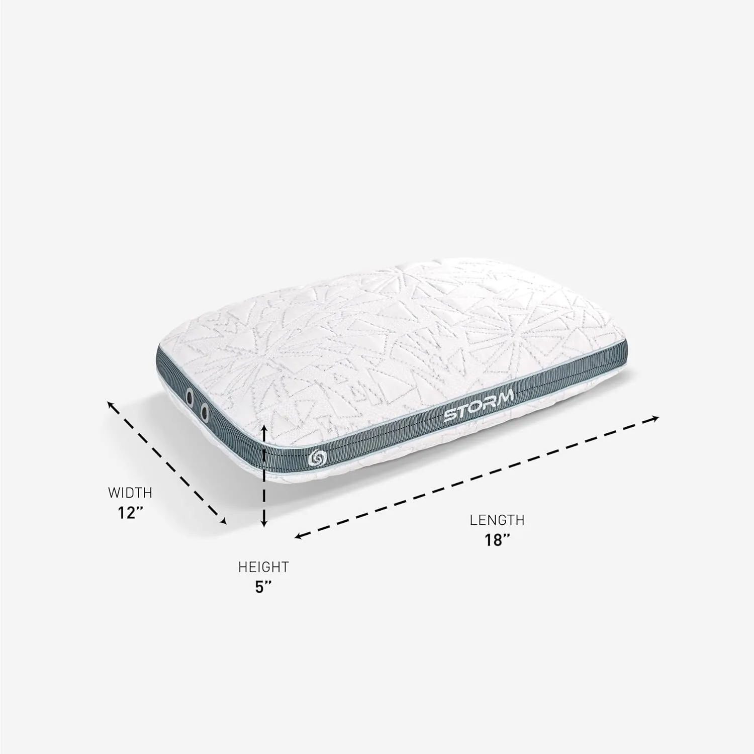 Bedgear Storm Performance Pillow - Travel Size - Cooling Bed Pillow for Hot Sleepers - Medium-Firm Pillow for All Sleep Positions, Hypoallergenic, Washable & Removable Cover