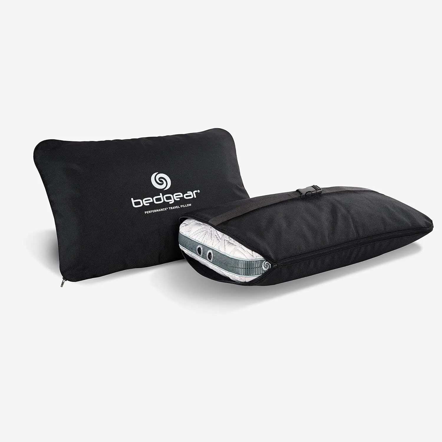Bedgear Storm Performance Pillow - Travel Size - Cooling Bed Pillow for Hot Sleepers - Medium-Firm Pillow for All Sleep Positions, Hypoallergenic, Washable & Removable Cover