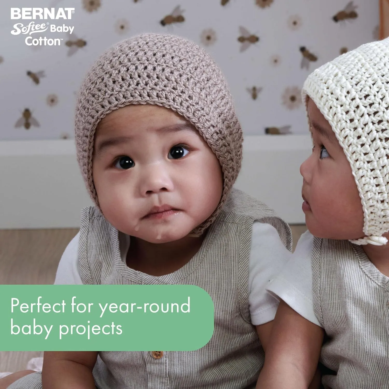 Bernat Softee Baby Cotton Cotton Yarn - 3 Pack of 120g/4.25oz - Blend - 3 DK (Light) - 254 Yards - Knitting/Crochet