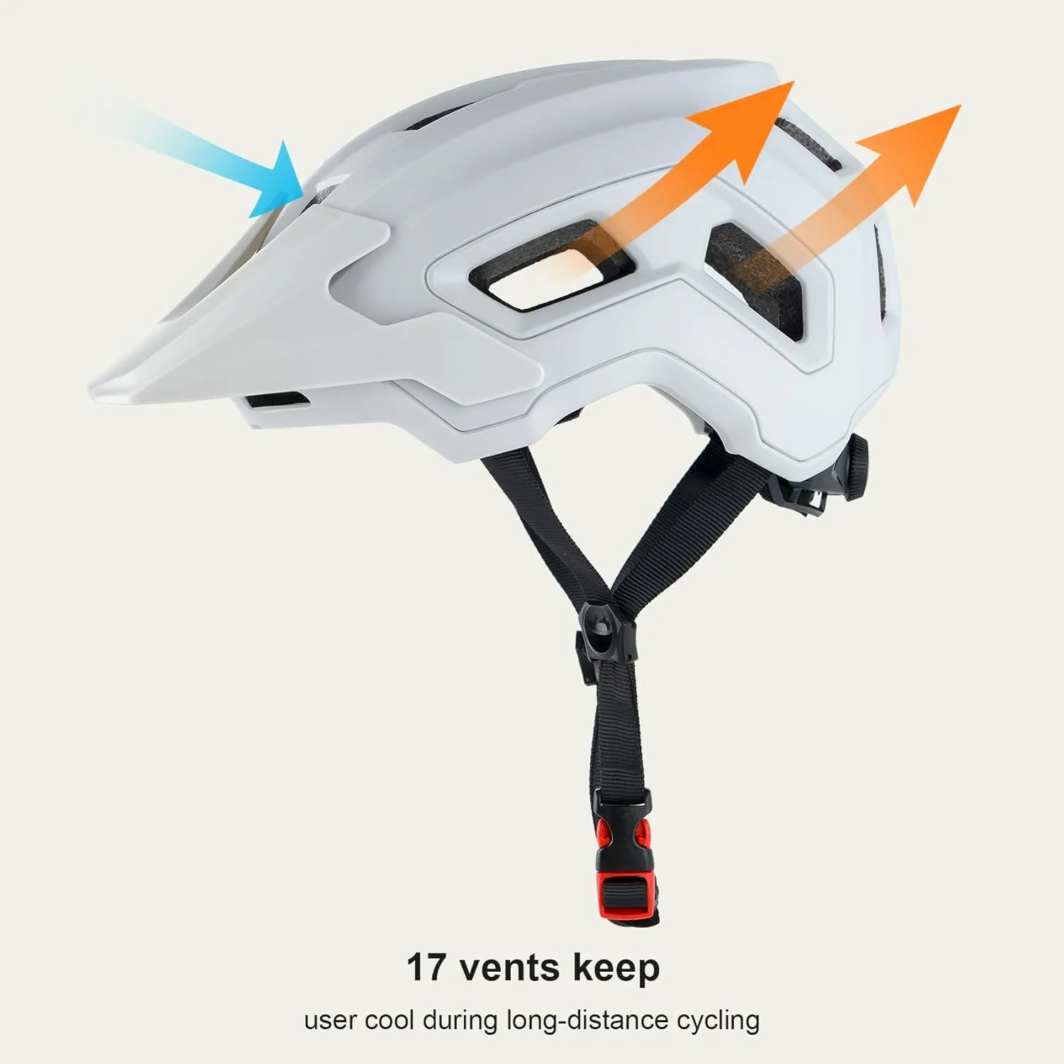 Bike Helmet for Adult & Youth, Lightweight MTB Helmet with Adjustable Visor for Mountain/Road Cycling, 2 Sizes for Men Women Boys Girls