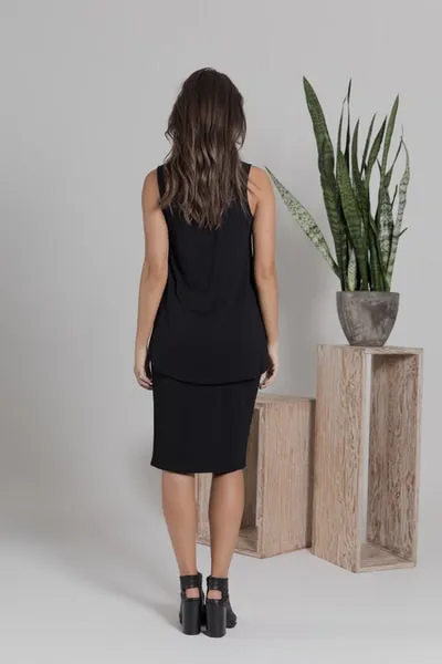 Black Ponte Skirt