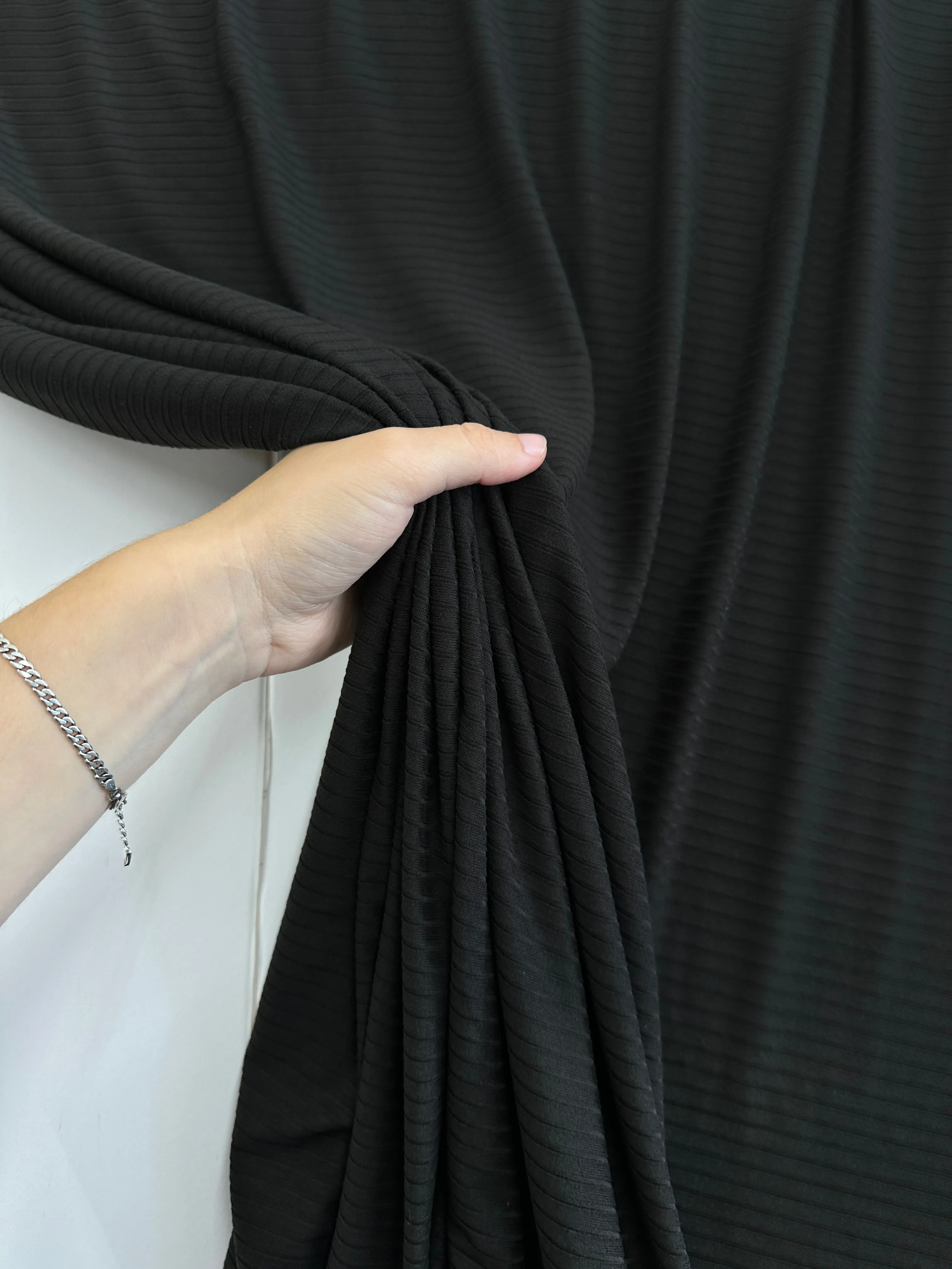 Black Rib Knit