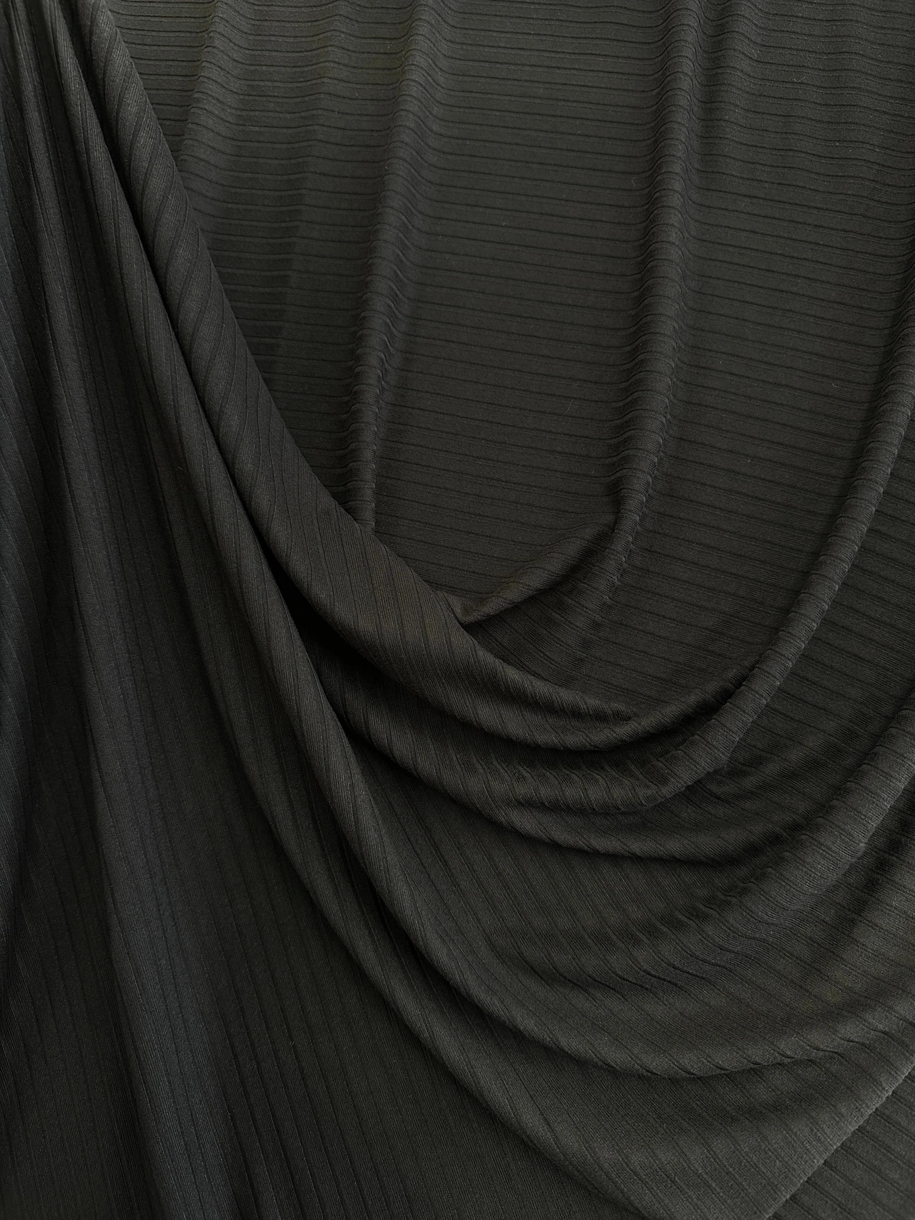 Black Rib Knit