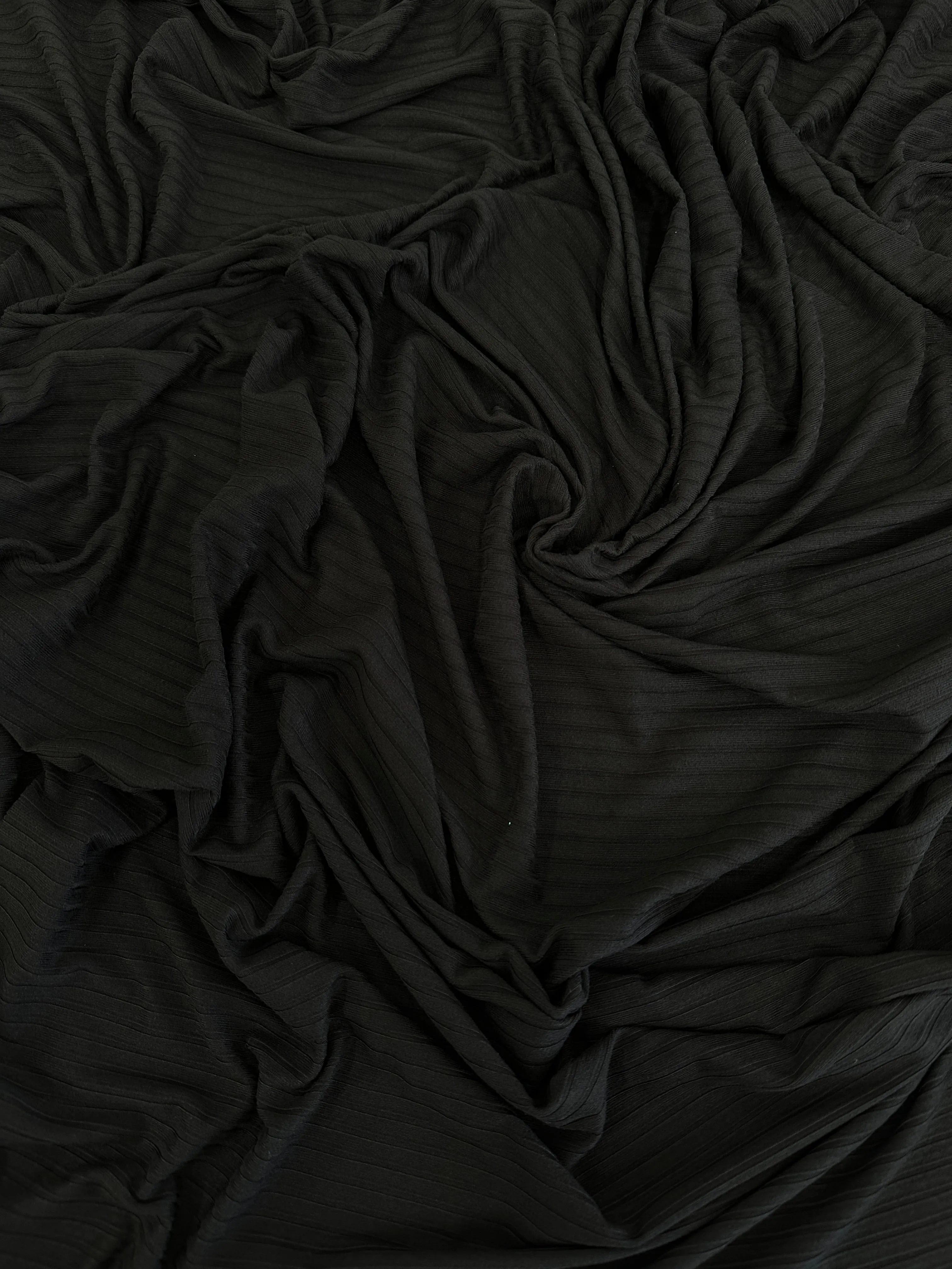 Black Rib Knit