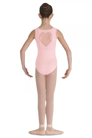 Bloch Miame Heart Mesh Children Bloch Tank Leotard  90% Nylon 10% Spandex CL7905