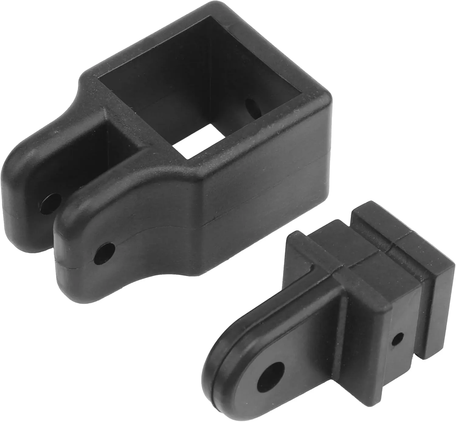 Boat Square Jaw Slides Brackets Kit for Bimini Top Support Pole, Bimini Top Square Internal Eye Ends Pair Black 2 Pack