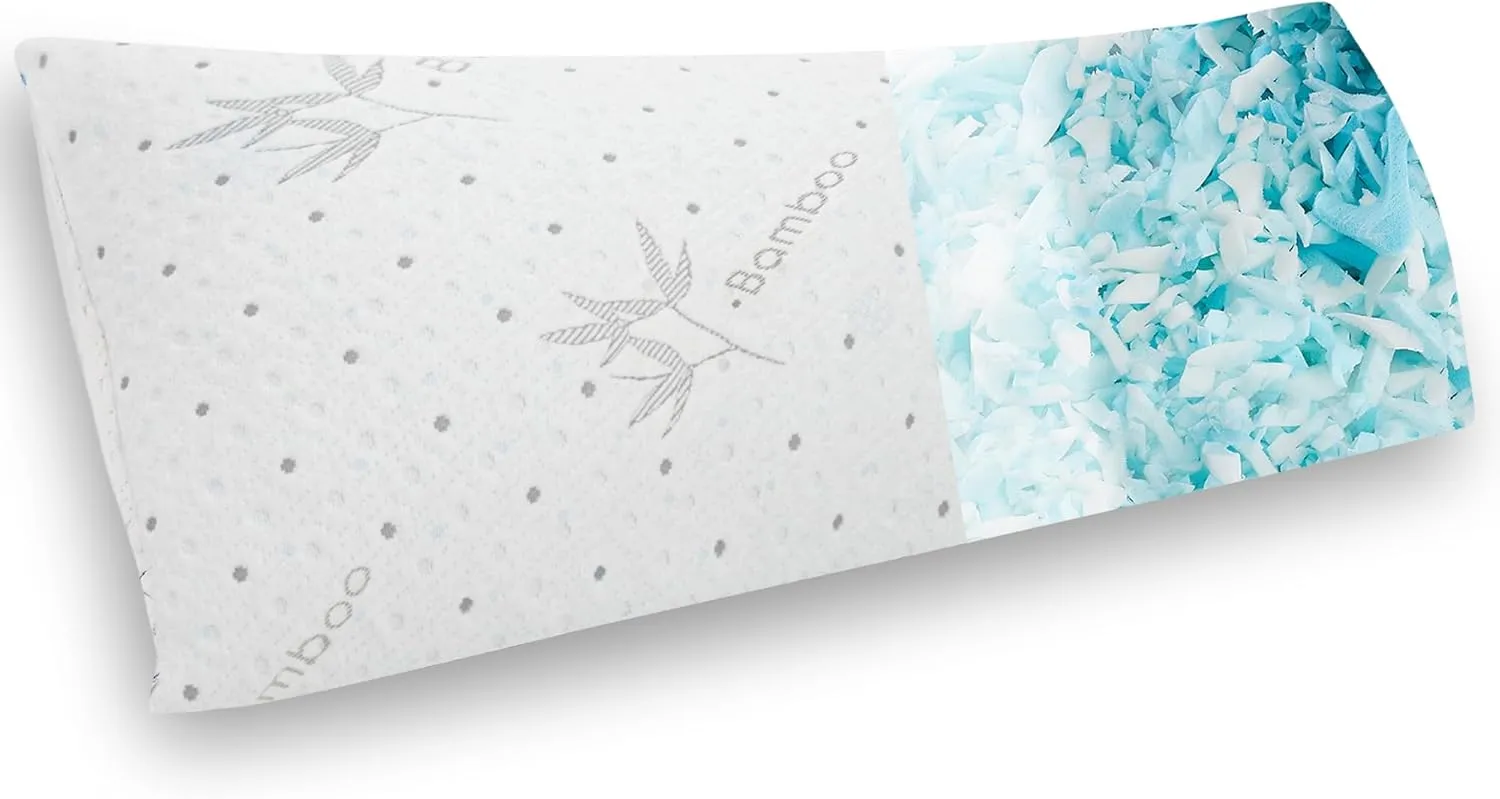 Body Pillow Firmer 3200g 100% Shredded Memory Foam Body Pillows for Adults Side Sleeper Pregnancy Full Body Pillow 20x54 inch Adjustable with Washable Viscose Made from Bamboo Cover