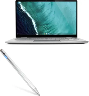 BoxWave Stylus Pen Compatible with ASUS Chromebook Flip C434 - AccuPoint Active Stylus, Electronic Stylus with Ultra Fine Tip - Metallic Silver