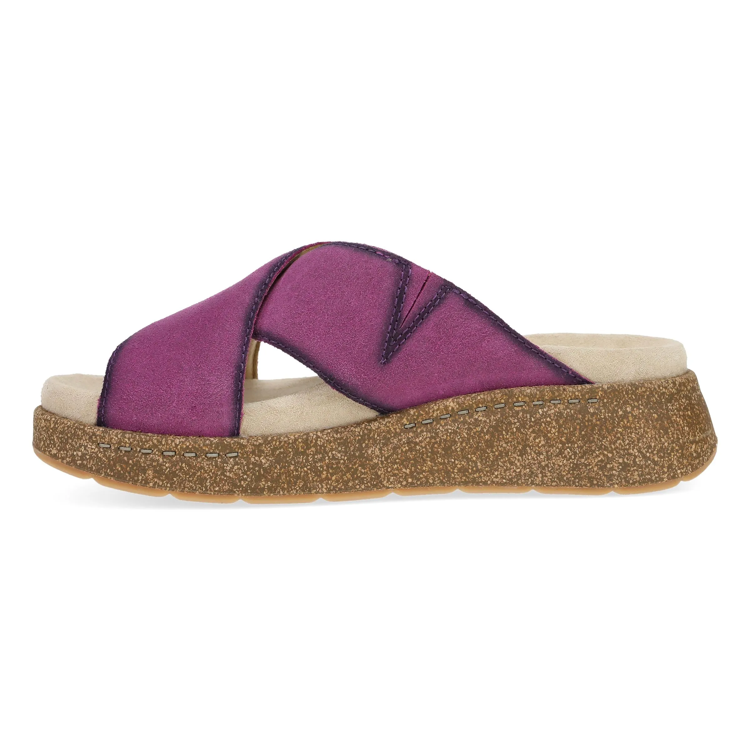 Bridget Plum Burnished Suede