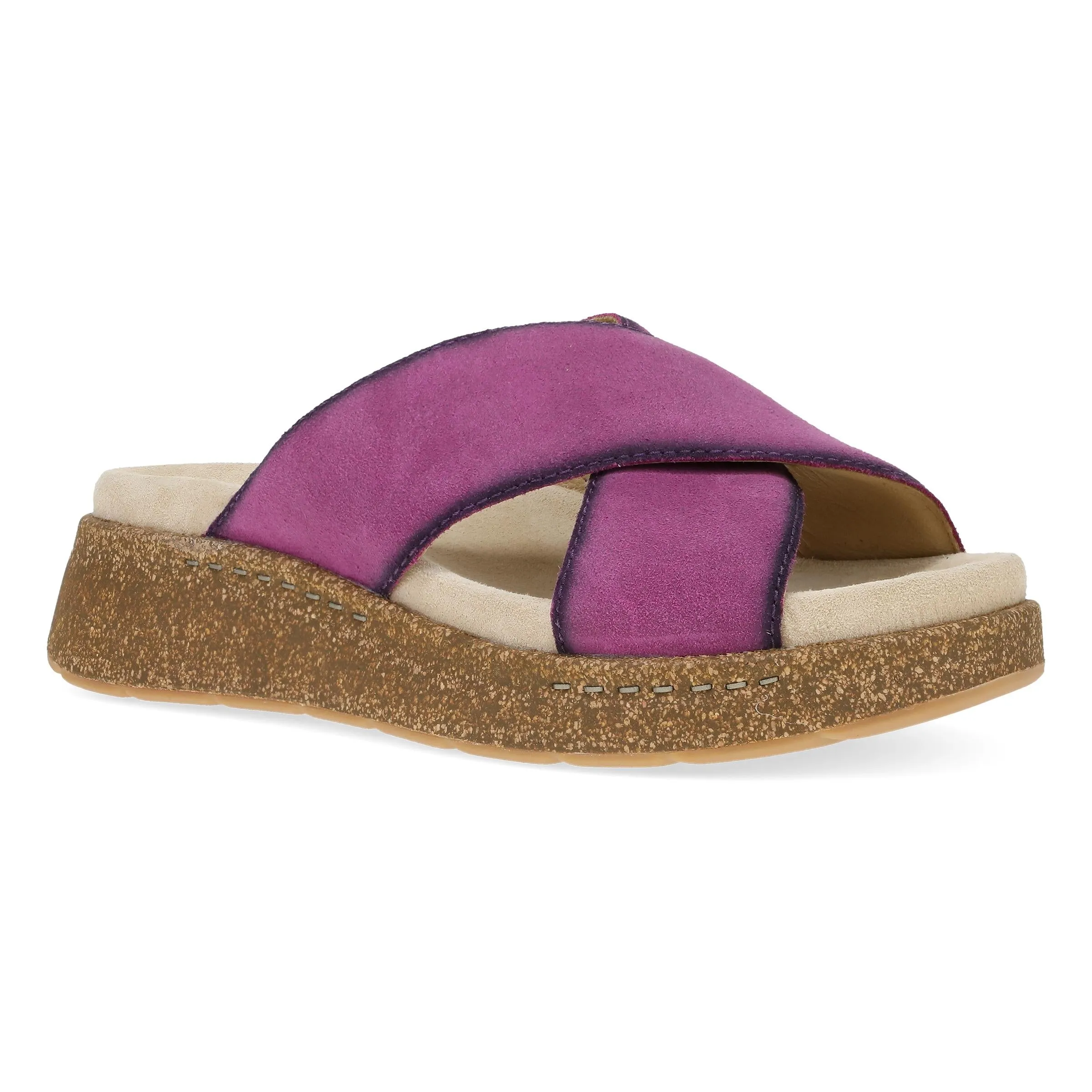 Bridget Plum Burnished Suede