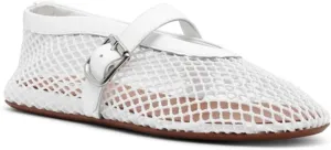 Buckle Strap Mesh Ballet Flats for Womens, Mary Jane Round Toe Slip On Dress Ballerinas Soft Shoes