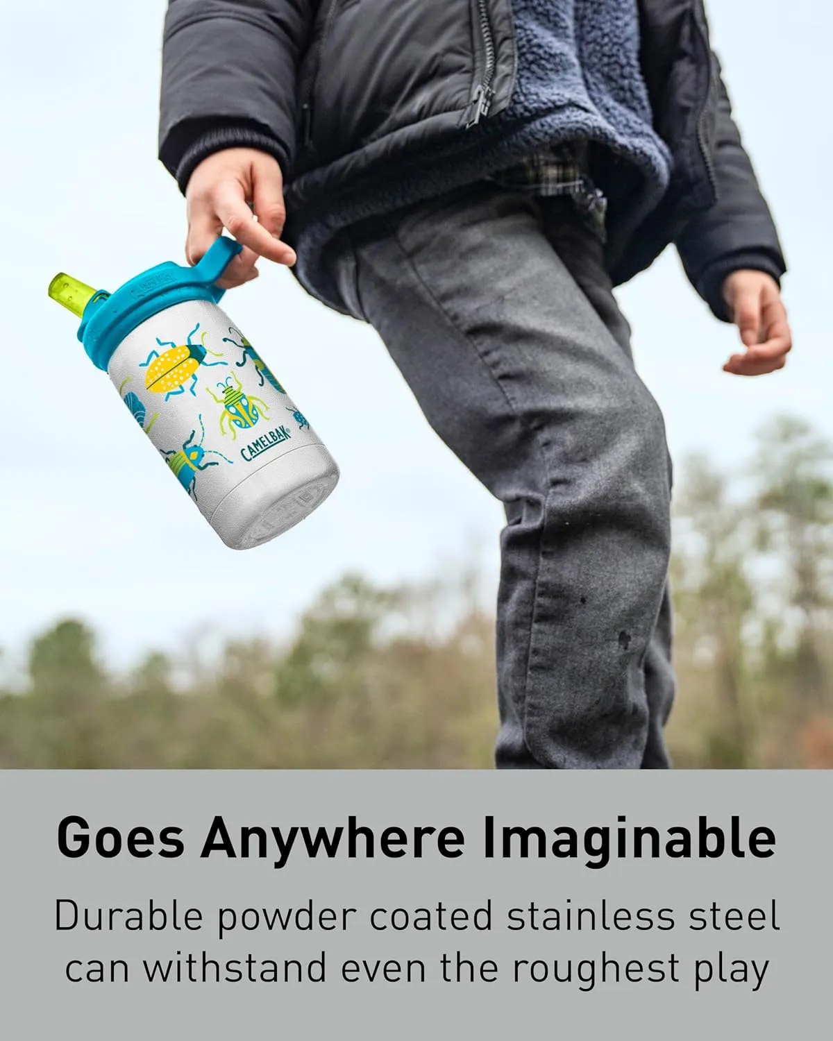 CamelBak Eddy  Kids Bite Valve Straw Insulated Stainless Steel Water Bottle 12oz