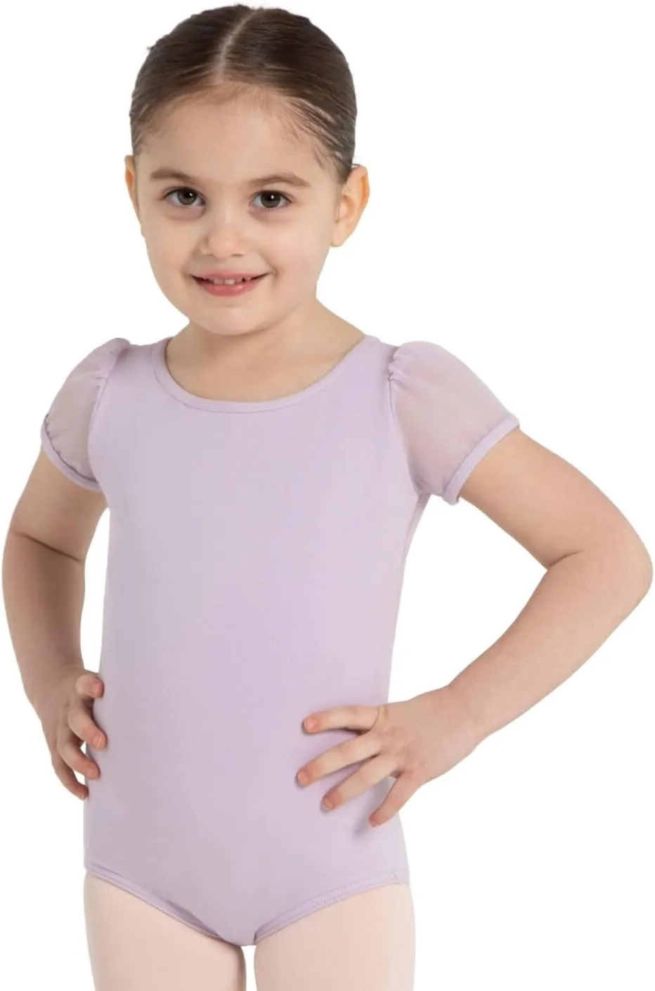 Capezio girls Puff Sleeve Keyhole Back Leotard - Girls
