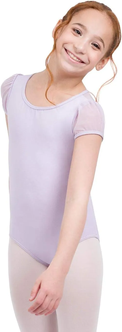 Capezio girls Puff Sleeve Keyhole Back Leotard - Girls