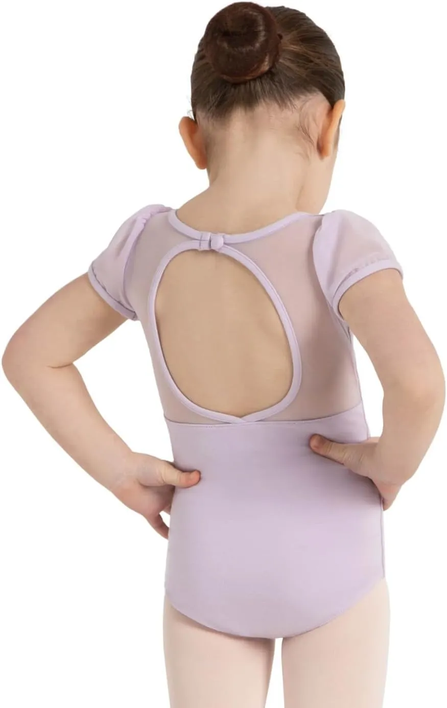 Capezio girls Puff Sleeve Keyhole Back Leotard - Girls
