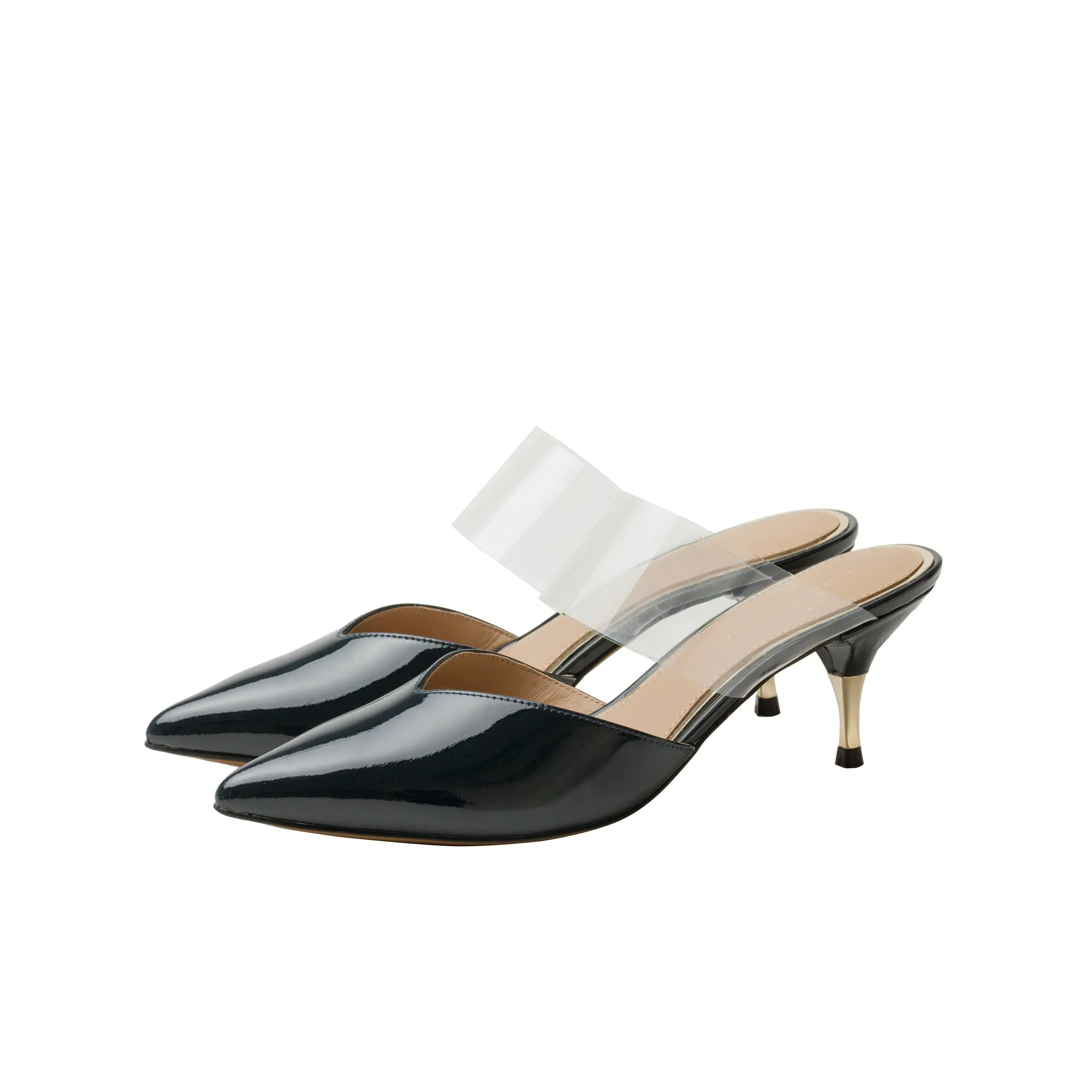 CHACE | Pointy Toe Kitten Heel Mules