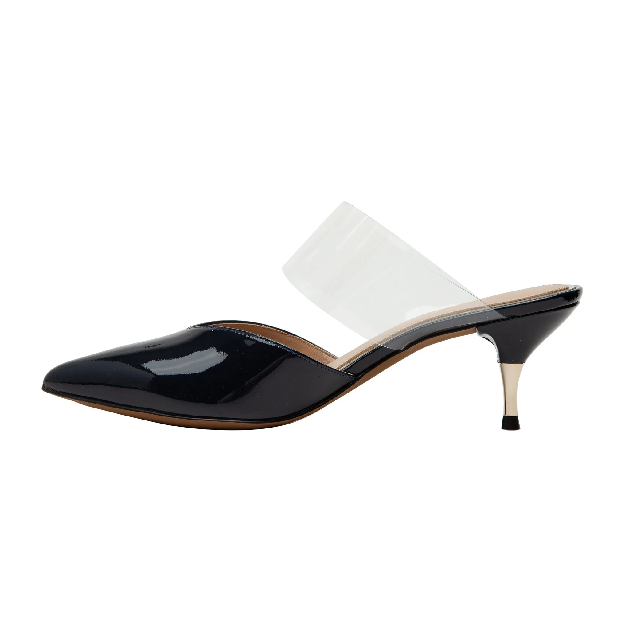 CHACE | Pointy Toe Kitten Heel Mules