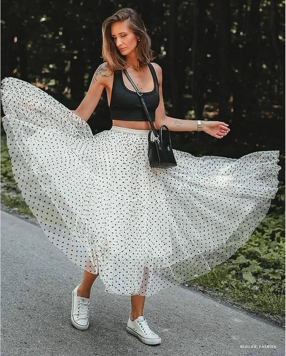 CHICWISH Women's Lilac/Cream/Grey/Pink/Black Layered Mesh Ballet Prom Party Tulle Tutu A-Line Maxi Skirt