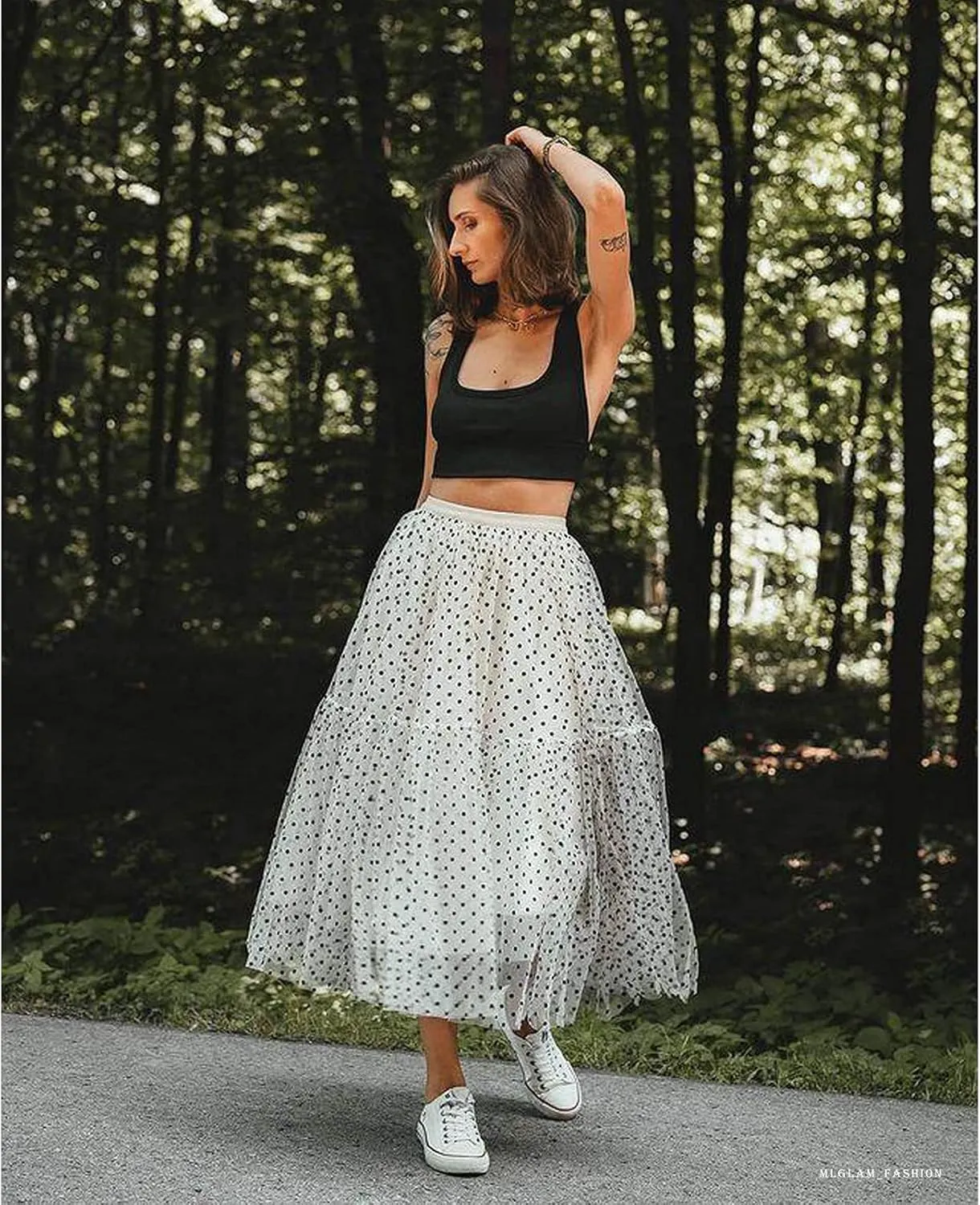 CHICWISH Women's Lilac/Cream/Grey/Pink/Black Layered Mesh Ballet Prom Party Tulle Tutu A-Line Maxi Skirt