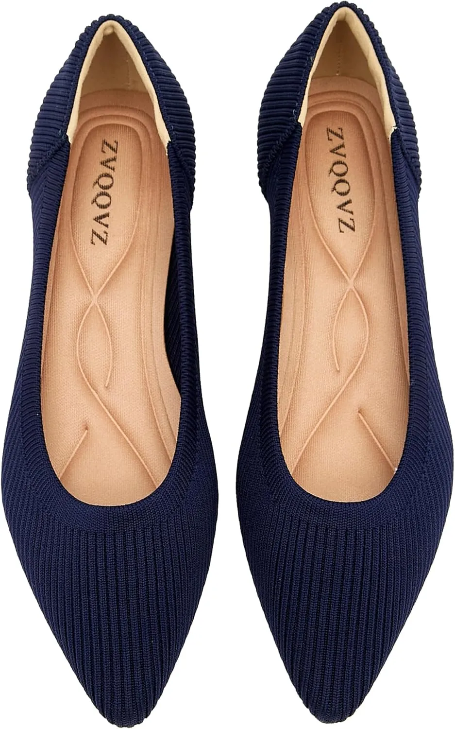 Chunky Heels for Women Knit Ballet Shoes Pointed Toe Low Heel Mesh Comfortable Block Pumps Dress Shoes