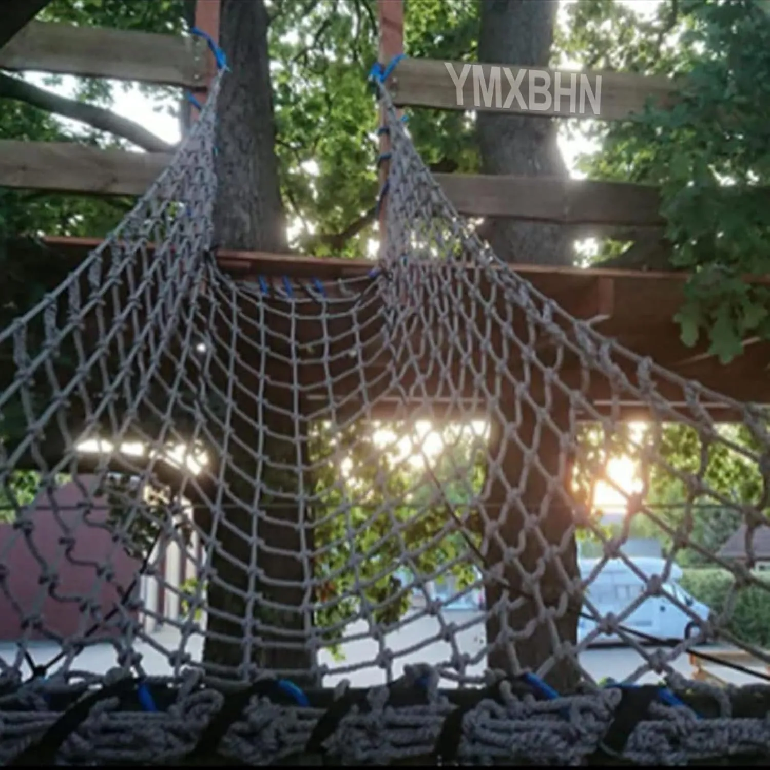 Climbing Net for Playground 0.39Inch Thick Rope Safety Fence Net Backyard Climbing Frame Net Cargo Rope Ladder Truck Trailer Fence Netting,4Mx6M(13.1FTx19.7FT)