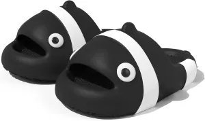 Clownfish Slides for Women Men Cloudy Cloudy Clownfish Slippers Novelty Open Toe Slide Sandals Unisex Beach Shoes