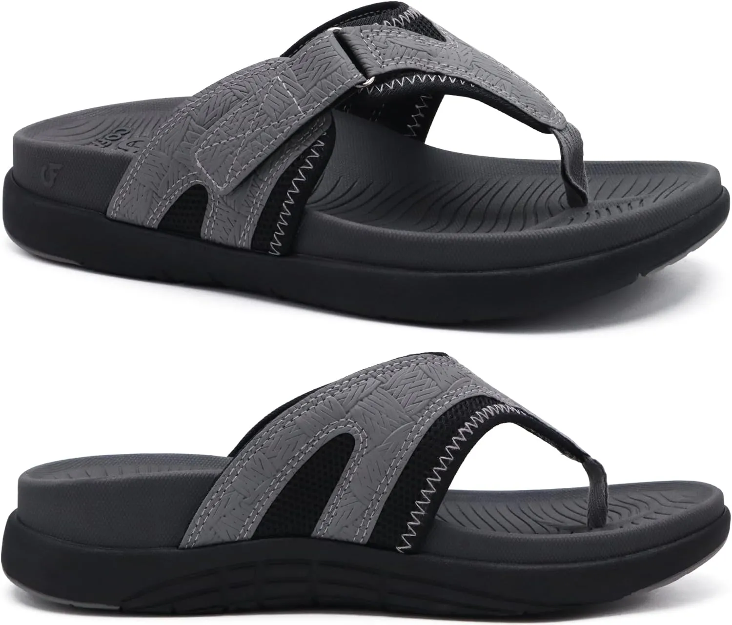 COFACE Flip Flops for Men with Arch Support Comfortable Man Thong Sandals Adjustable Beach Flip-flop Outdoor