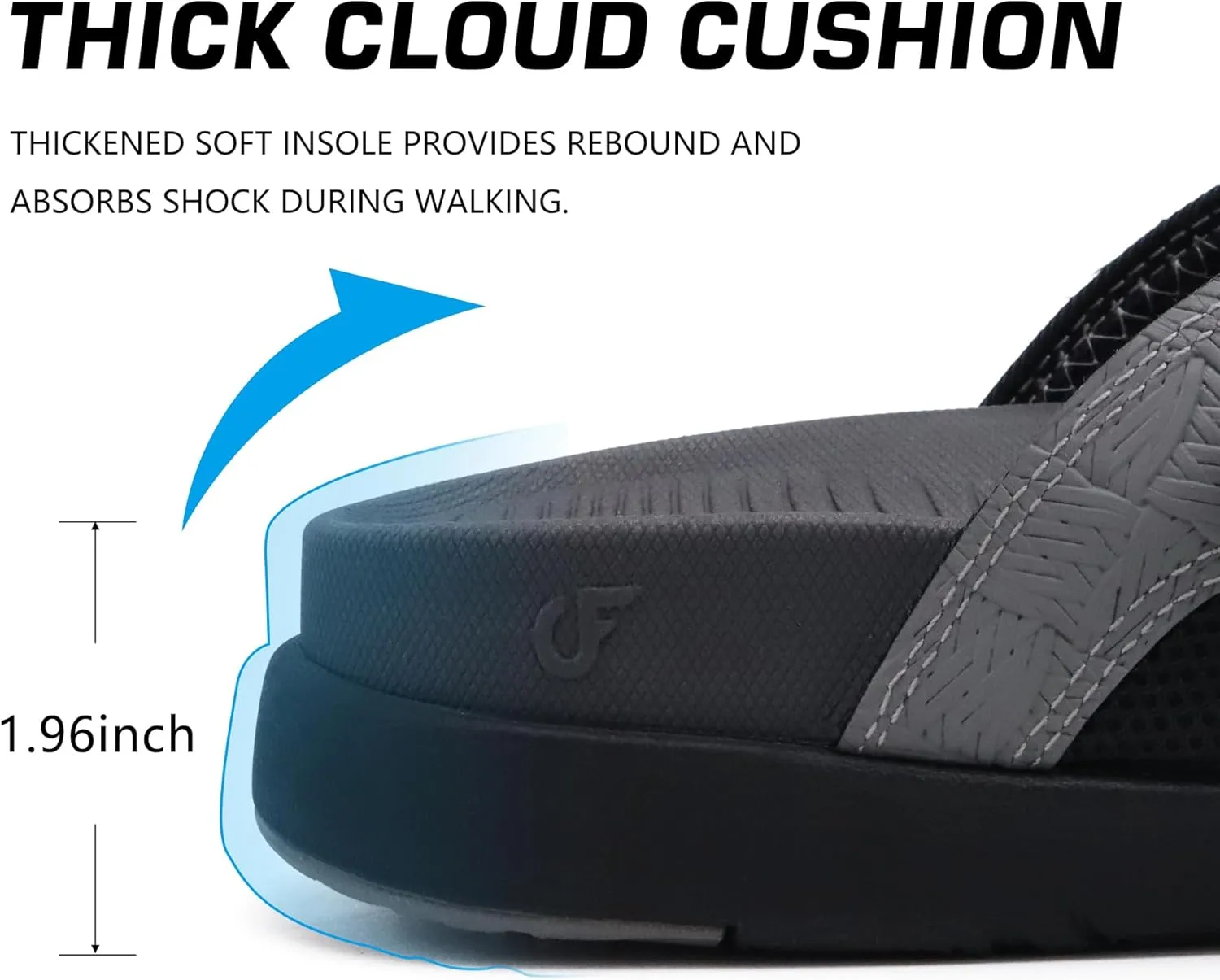 COFACE Flip Flops for Men with Arch Support Comfortable Man Thong Sandals Adjustable Beach Flip-flop Outdoor