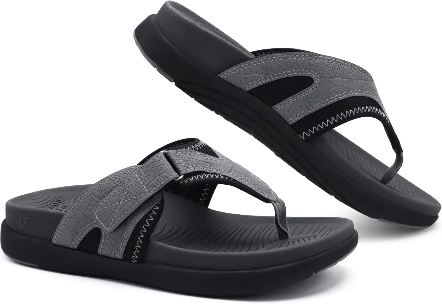 COFACE Flip Flops for Men with Arch Support Comfortable Man Thong Sandals Adjustable Beach Flip-flop Outdoor