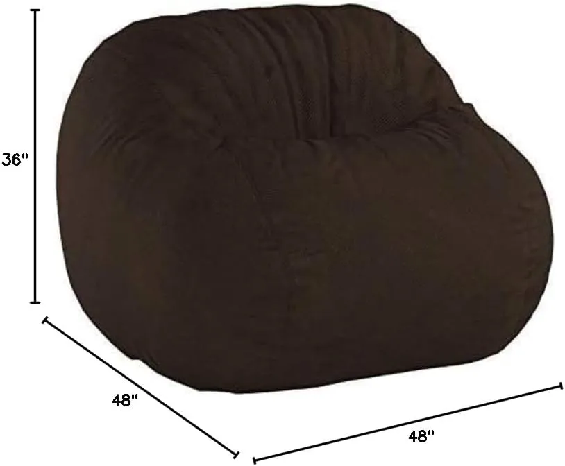 CordaRoy's Chenille Bean Bag-Convertible Bean Bag Chair&Bed-Machine-Washable Chenille Fabric Cover-for Basement,Living Room,Game Room,Dorm & More - Queen Size - Espresso | Made in The USA