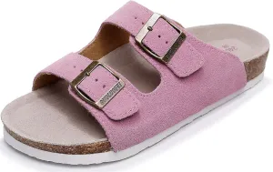 Cork Sandals Women With Arch Support, Comfortable Summer Beach Sandals For Women/Girls/Ladies,Leather Slide Shoes For Women