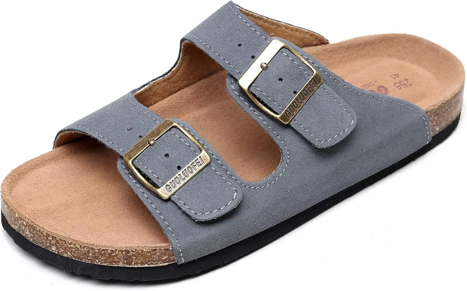 Cork Sandals Women With Arch Support, Comfortable Summer Beach Sandals For Women/Girls/Ladies,Leather Slide Shoes For Women
