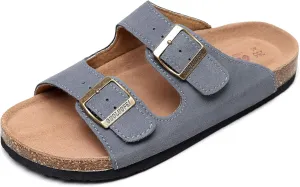 Cork Sandals Women With Arch Support, Comfortable Summer Beach Sandals For Women/Girls/Ladies,Leather Slide Shoes For Women