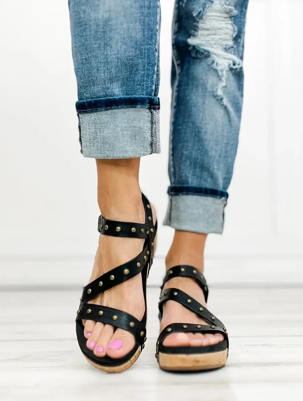 CORKYS Revolve Wedge Sandal Black