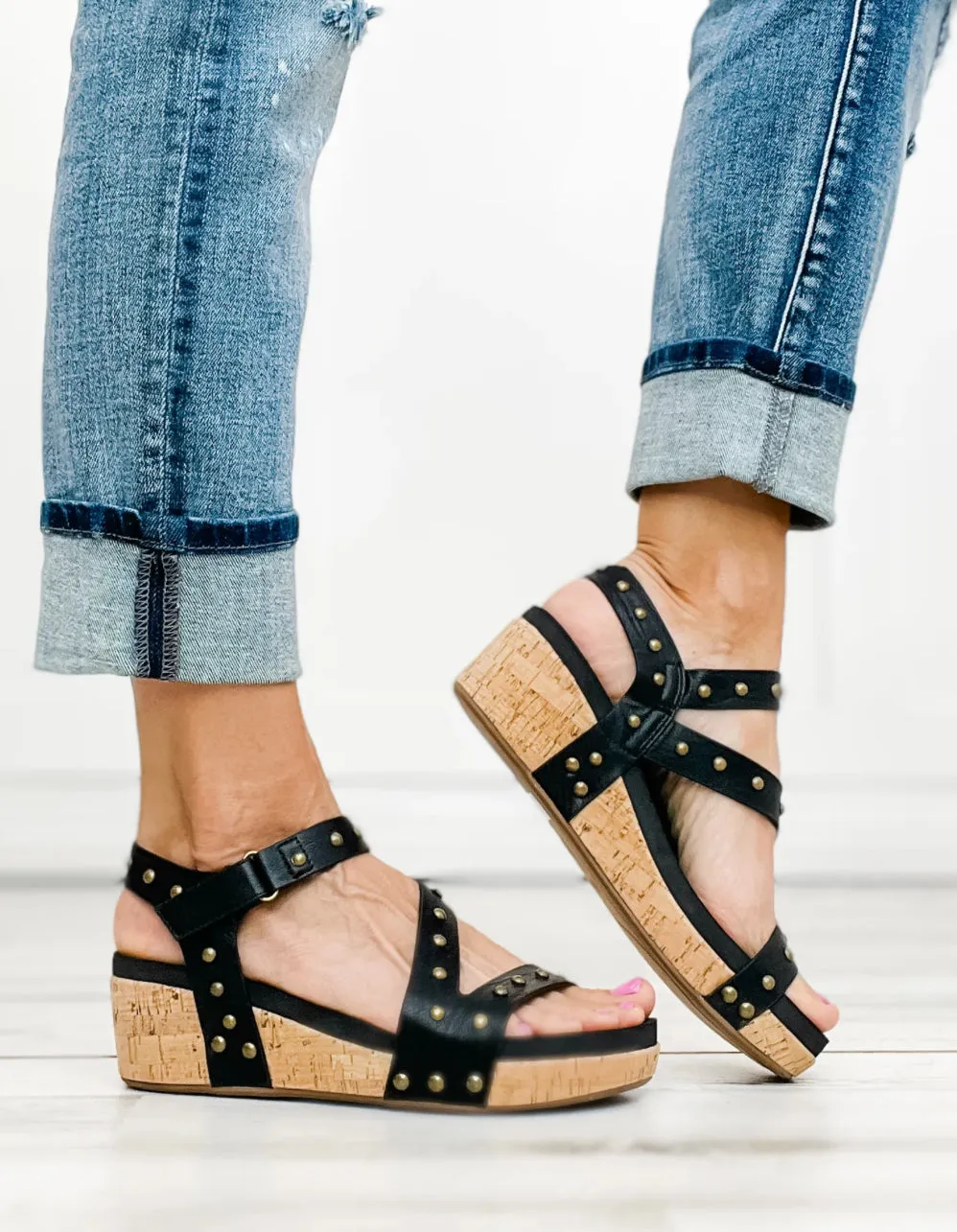 CORKYS Revolve Wedge Sandal Black